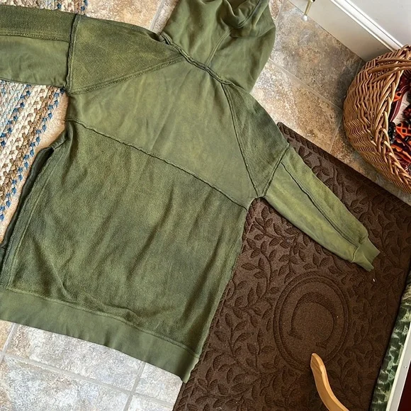 Free People Zoe Hoodie Hunter Green Size XS NWT - Picture 15 of 16
